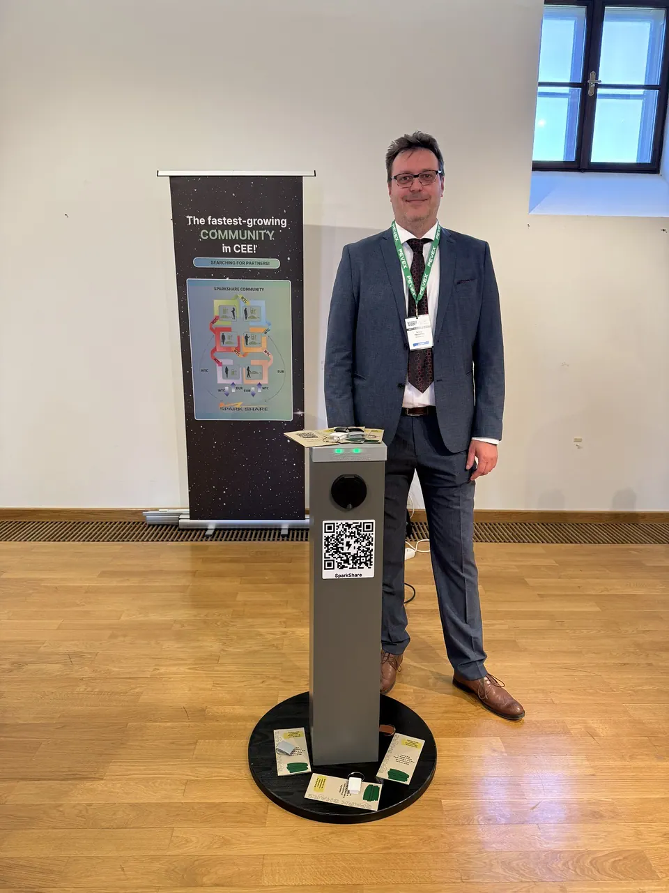 SparkShare stand with the TUBE charger at Vukovar Business Forum 2026